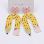 Pencil Rainbow Earring