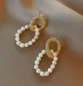 Pearl and Gold Ring Earring