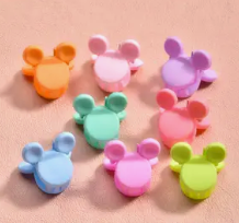 Set of 10 Colorful Mickey Hair Clips