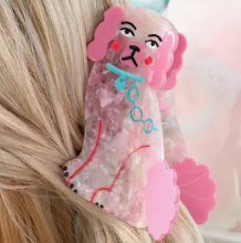 Pink Chinoisere Dog Hair Clip