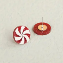 Peppermint Stud Earrings