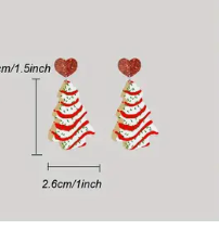 Christmas Tree Cake Earring