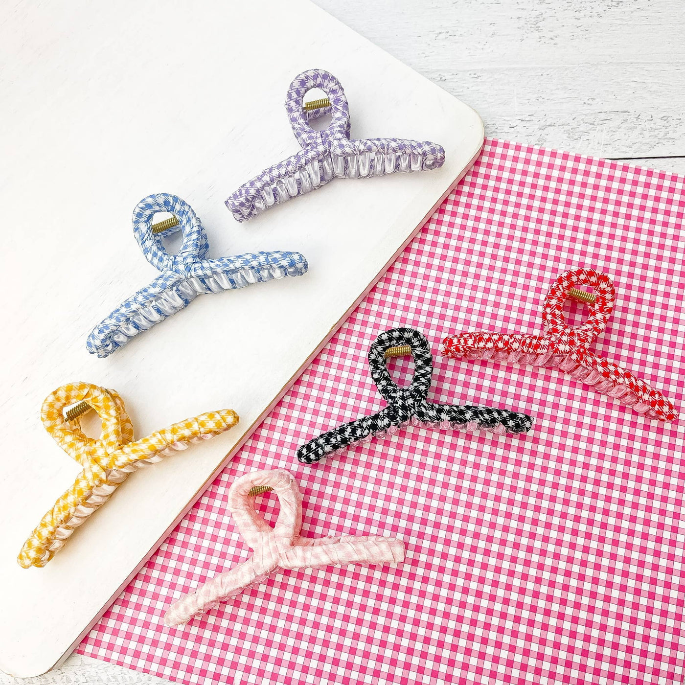 Gingham Claw Hair Clip