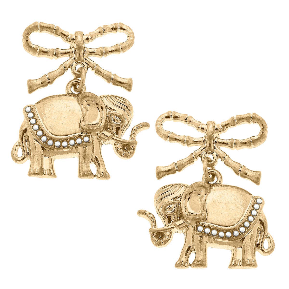 Elephant & Bow Earrings