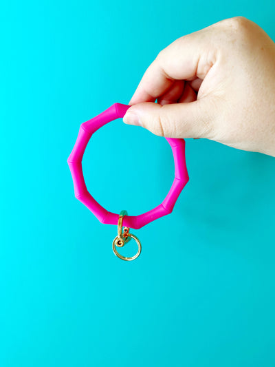 Bamboo Silicone Keyring - Multiple Colors