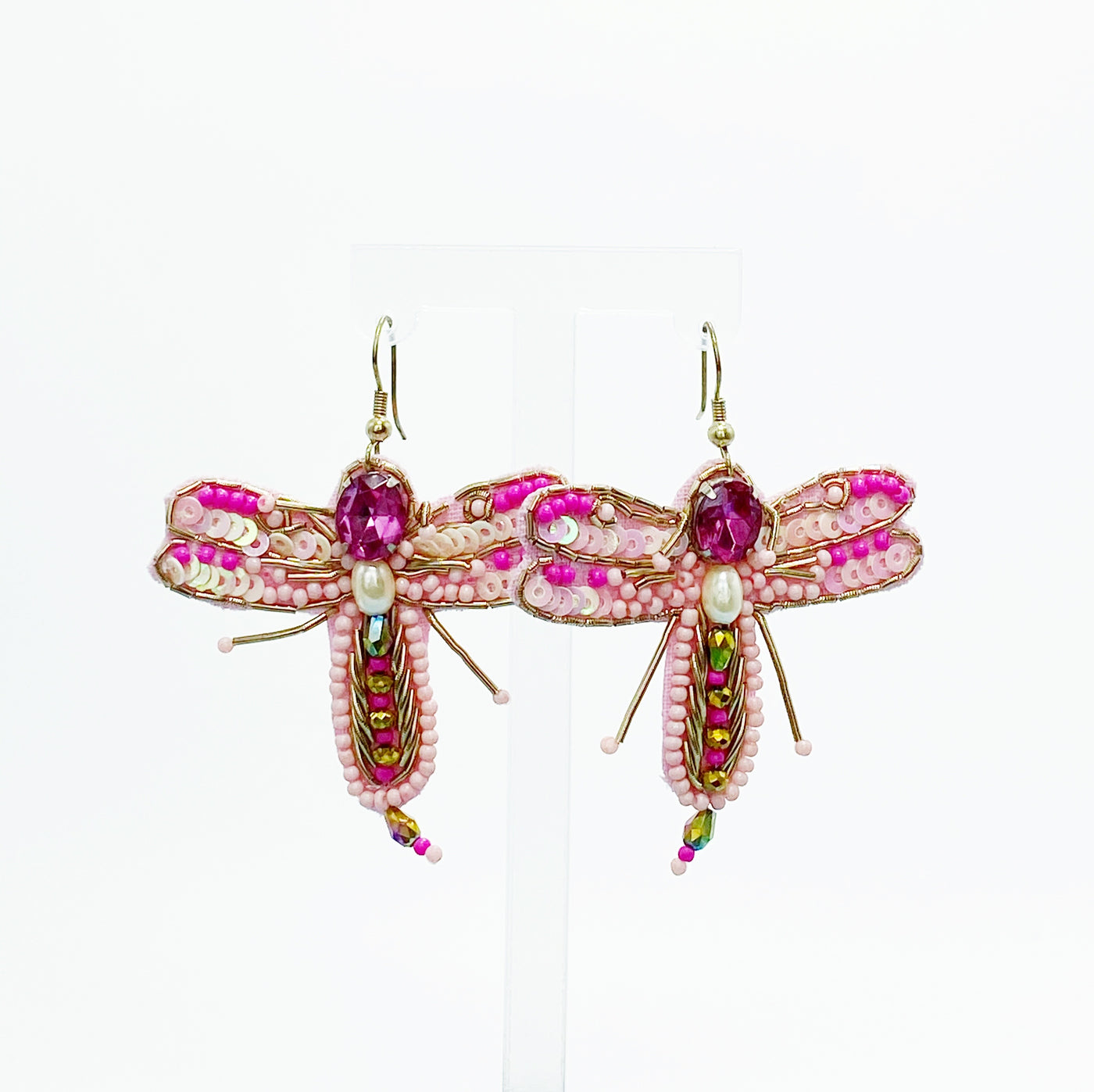 Beaded Dragonfly Earrings