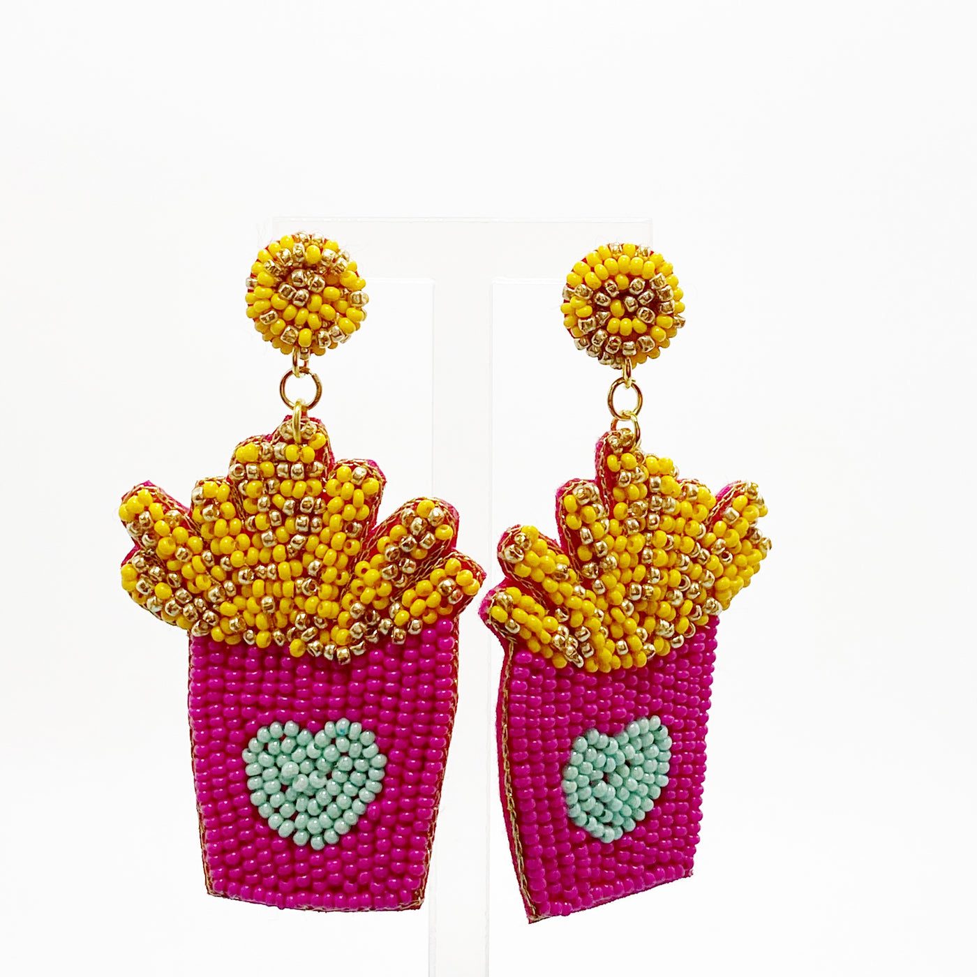 Beaded Fries Earrings