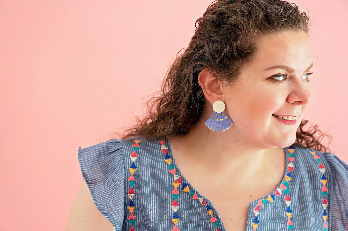 Lilac Sunset Tile Earrings