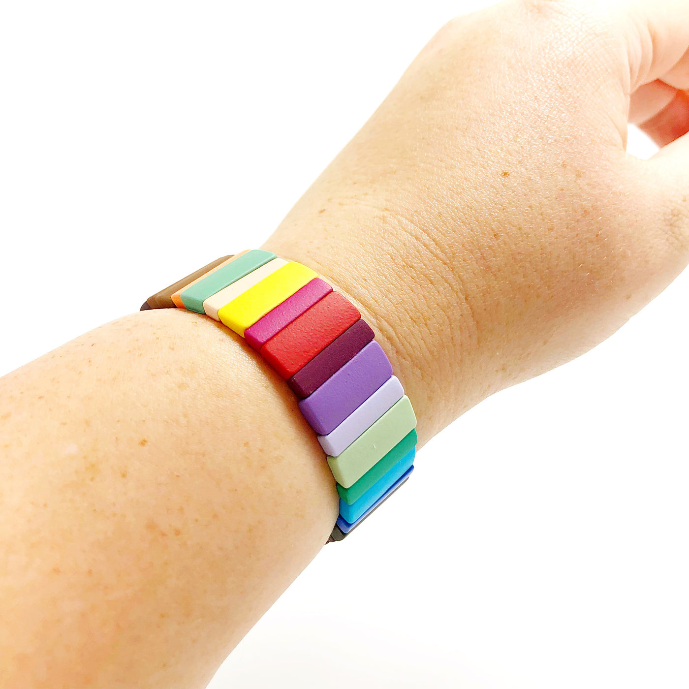 Large Rainbow Metal Bracelet