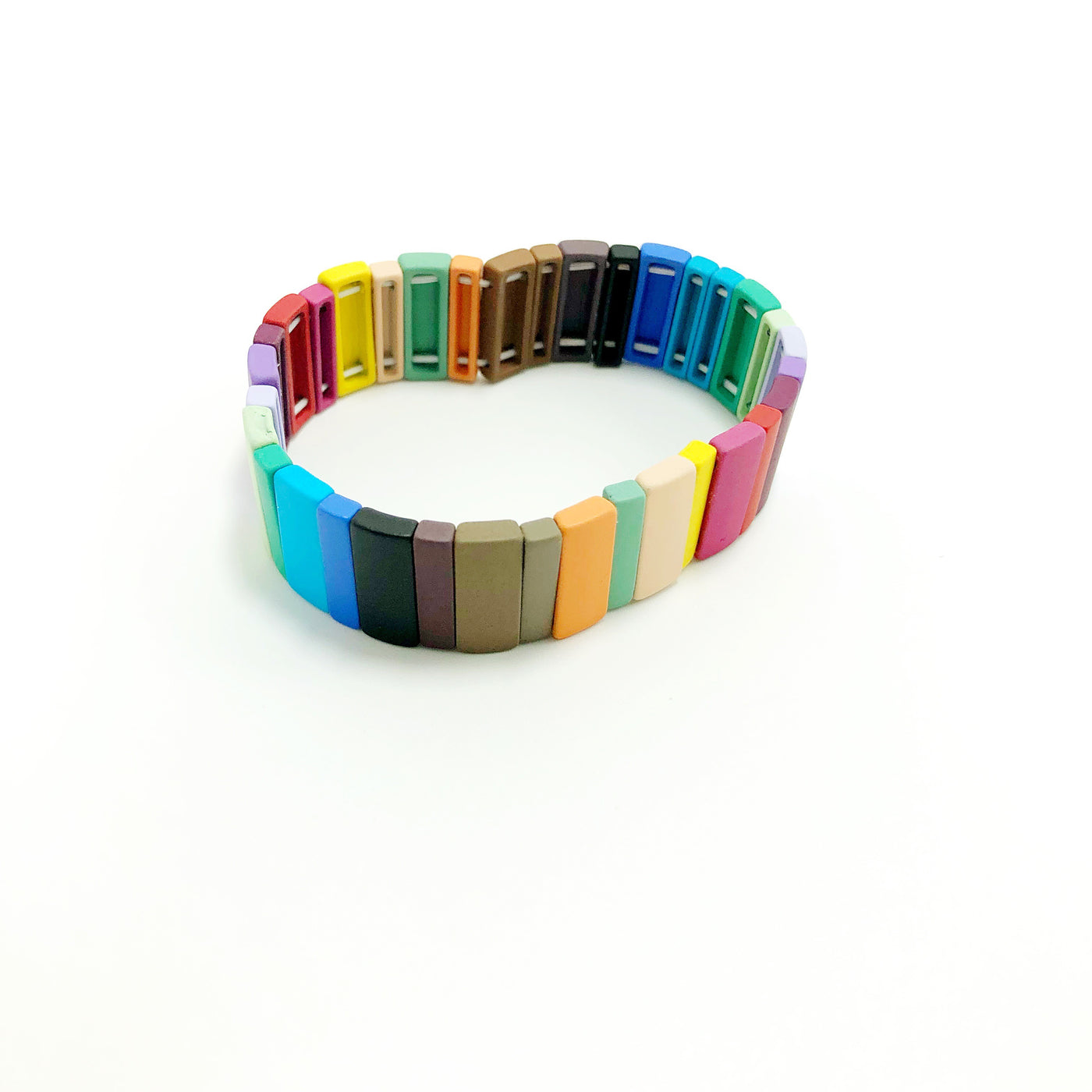 Large Rainbow Metal Bracelet