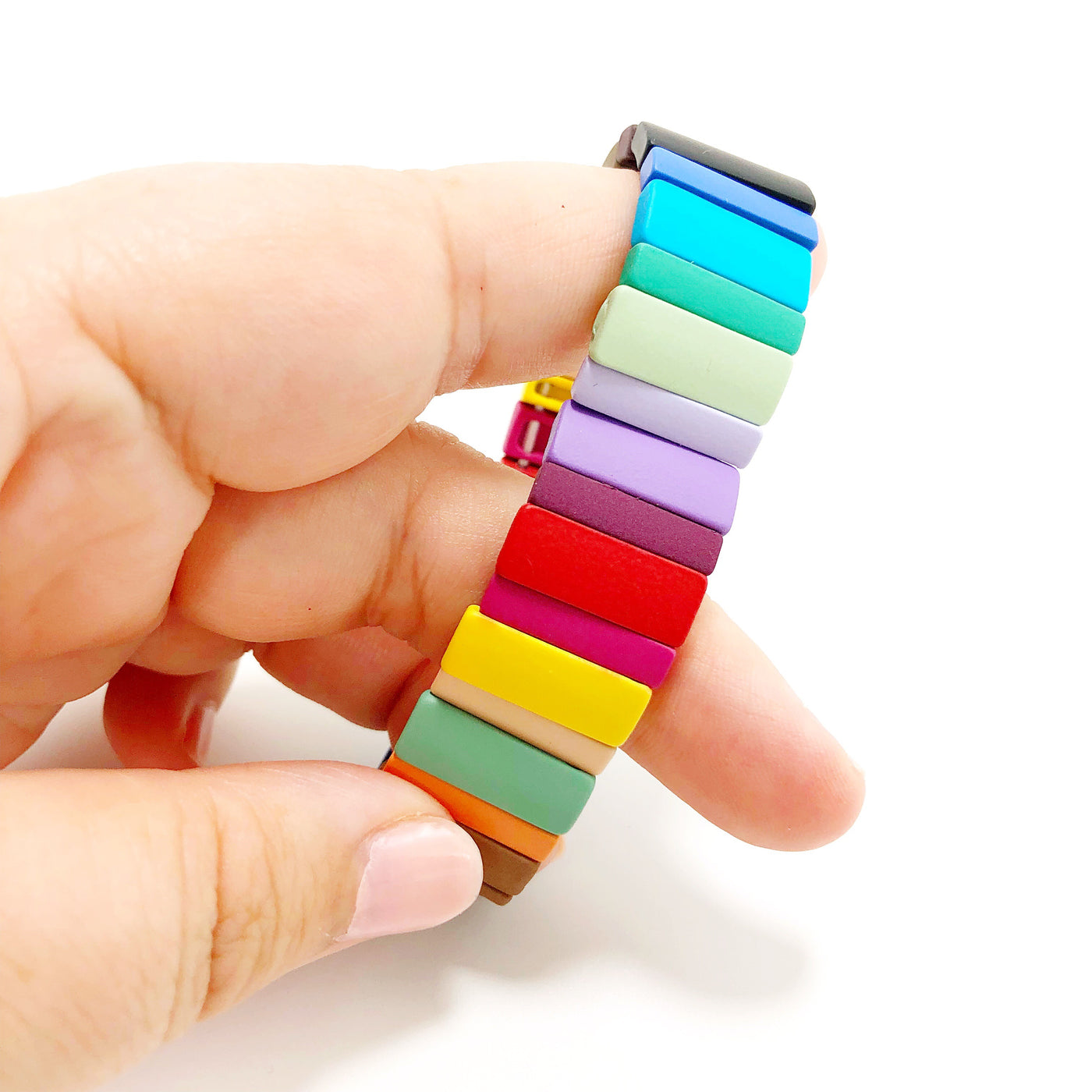 Large Rainbow Metal Bracelet