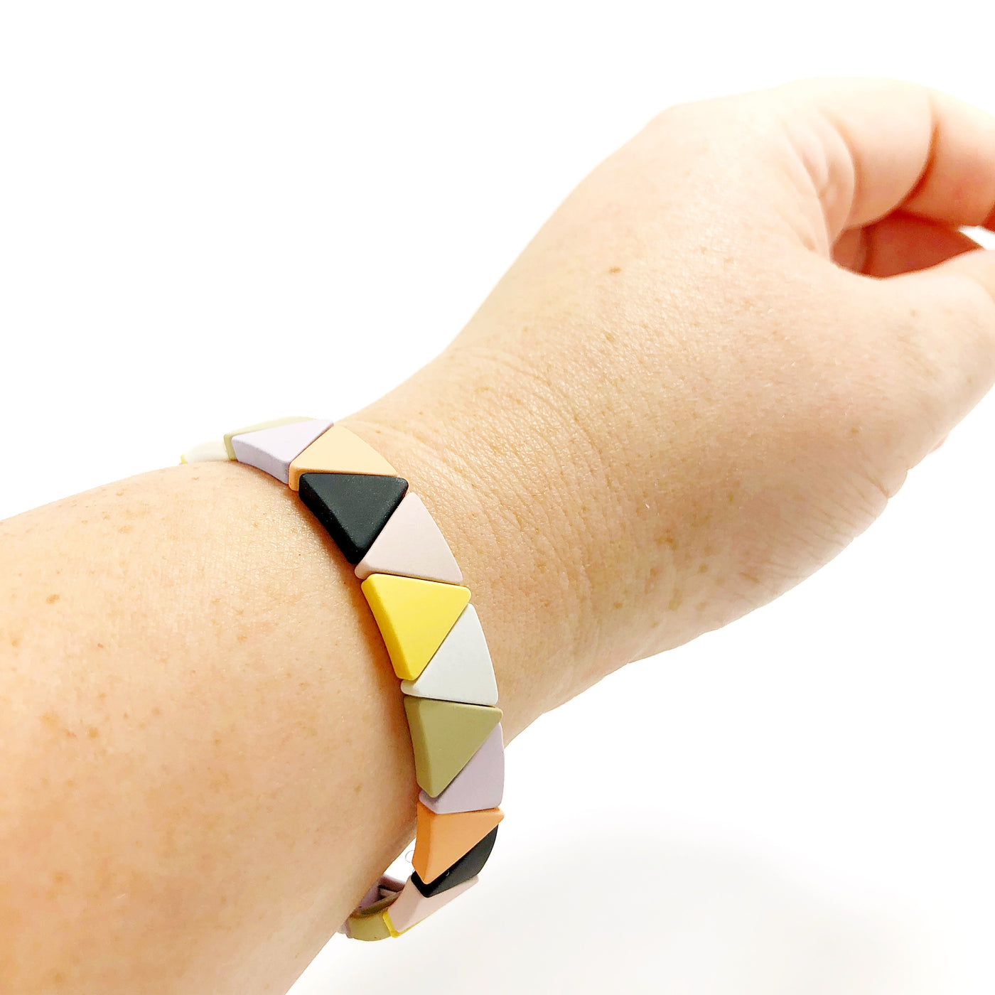 Muted Rainbow Triangle Bracelet