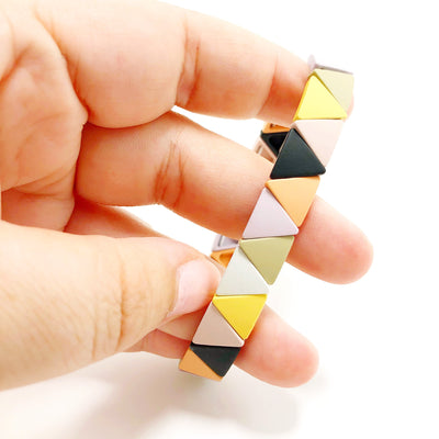 Muted Rainbow Triangle Bracelet