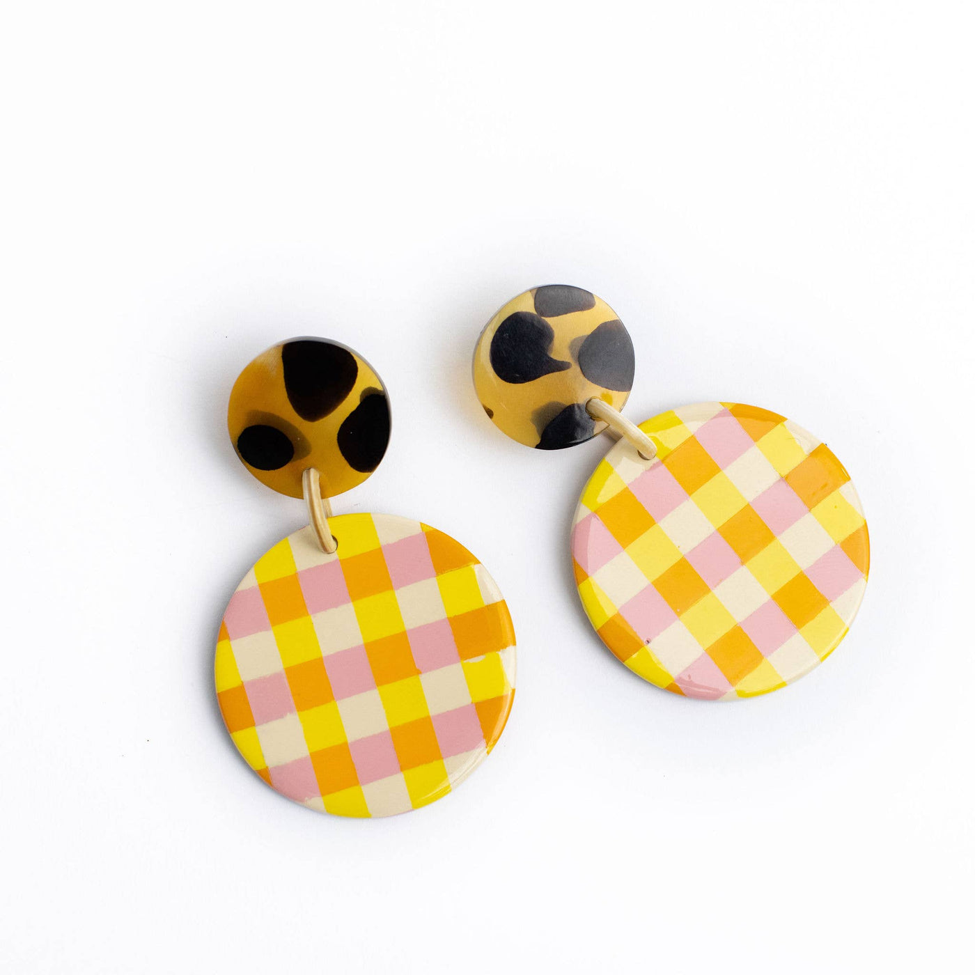 Sherbet Gingham Earrings