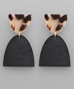 Black and Tortoise Earrings