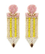 Beaded Pencil Earrings